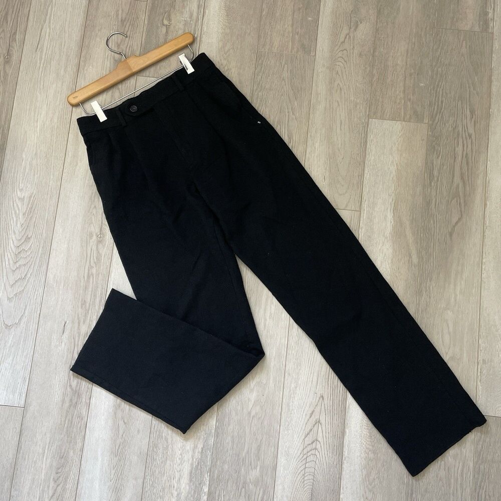 Sportmax Wool Pants max mara straight leg dress womens Black (size 0) office